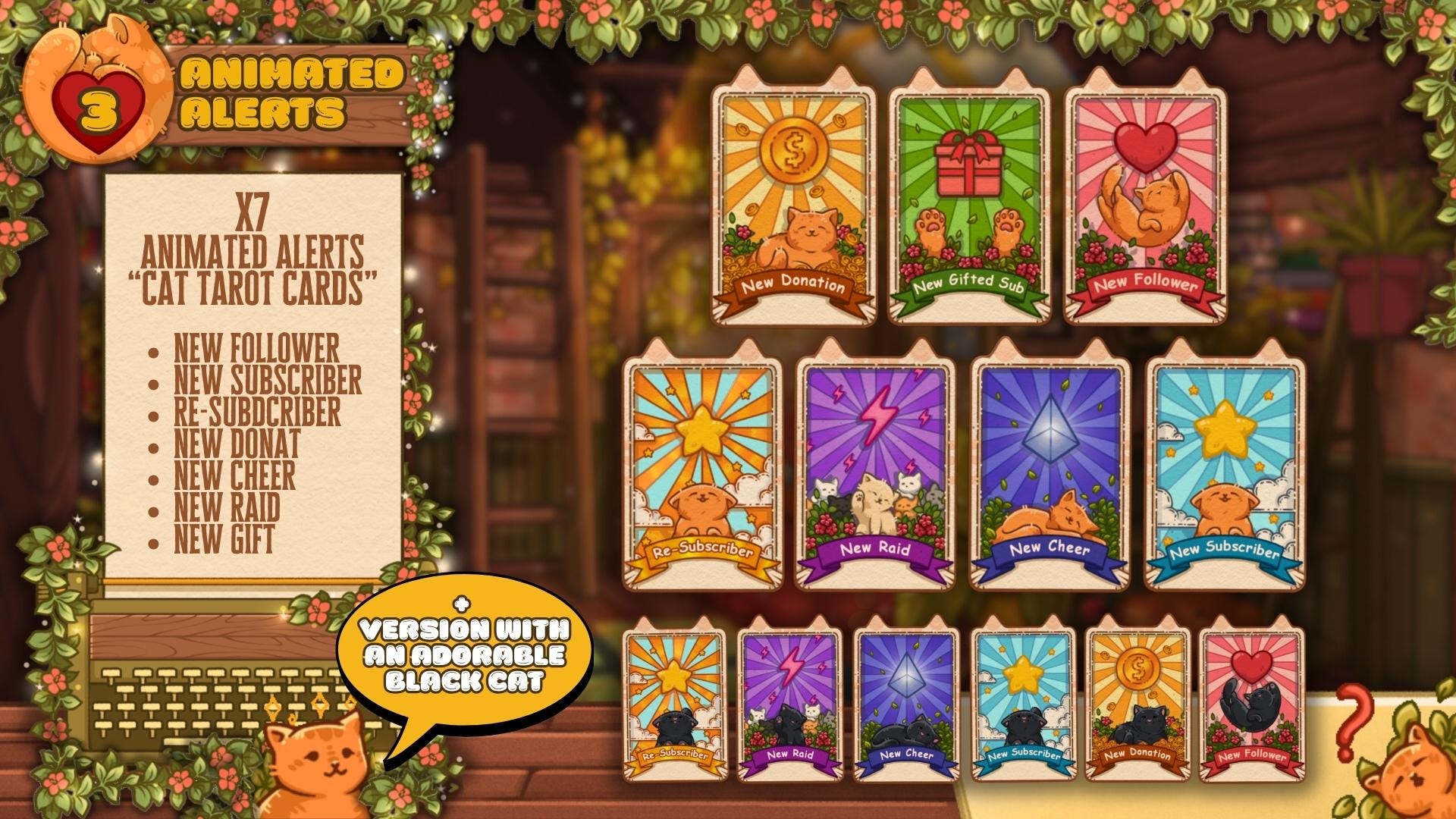 Ultimate Stream Overlay MASTERPACK - Cute Cats: All-In-One Stream Kit