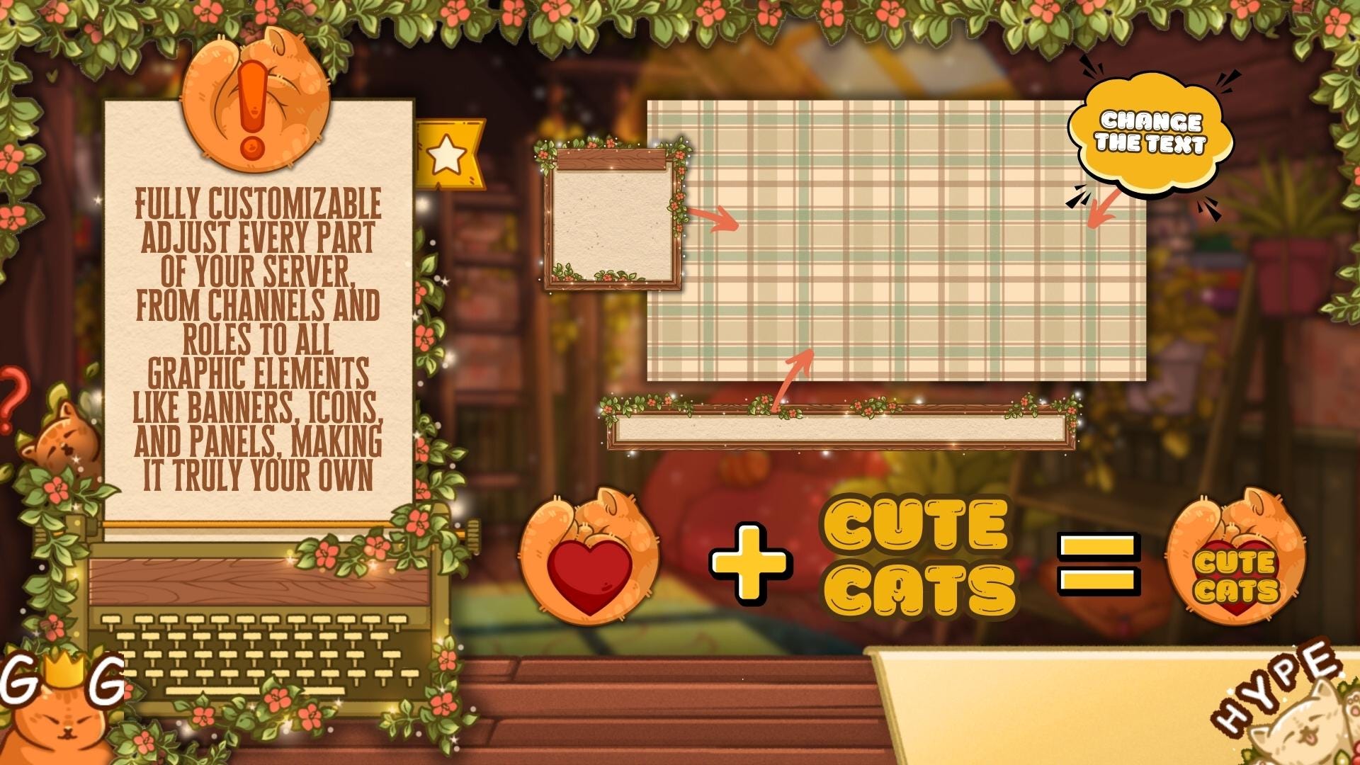 Discord Pack in Cozy Cats Theme: Animated Emotes, Banners, Dividers