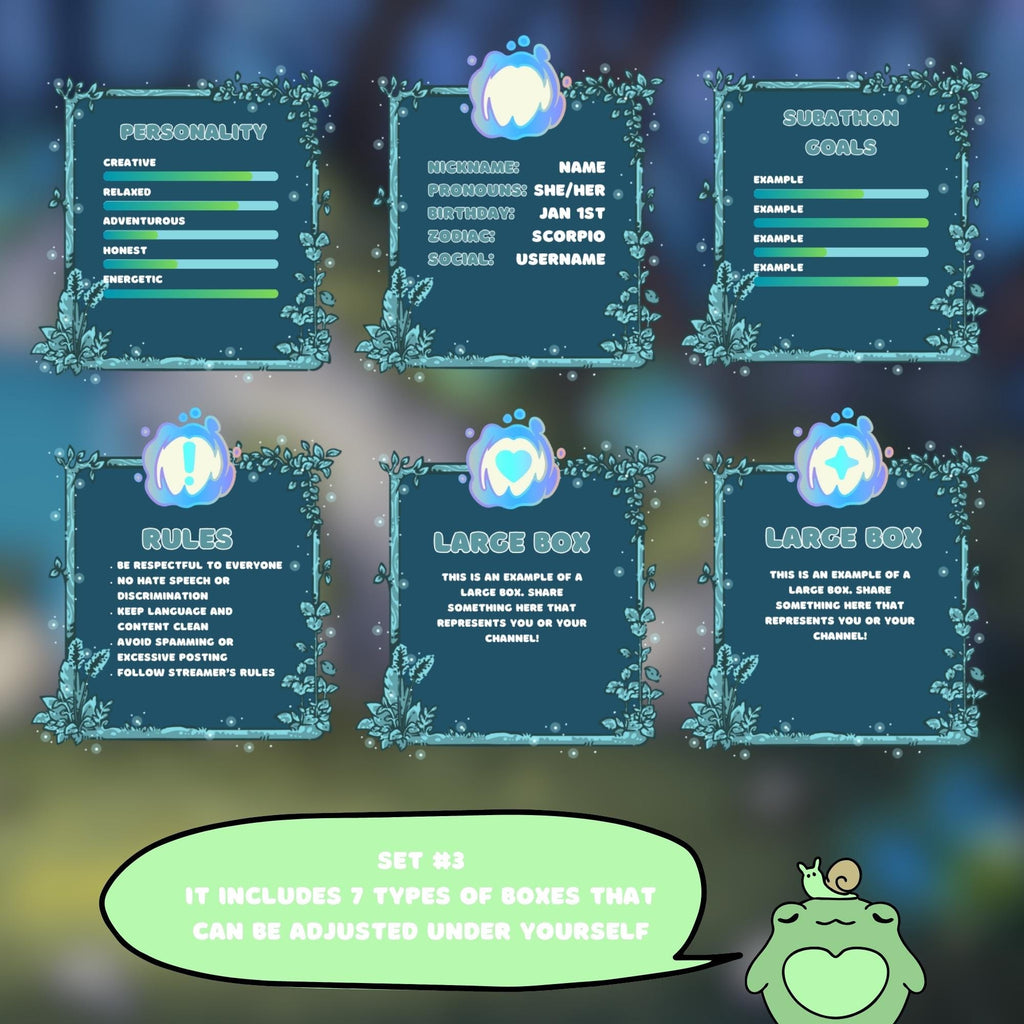 Twitch Panels & Banners – Enchanted Forest Theme | Custom Template
