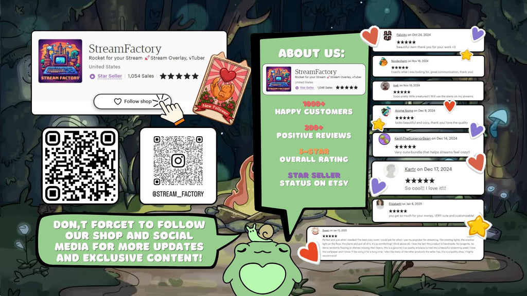 Animated background - campfire in the enchanted forest | For VTubers & Streamers