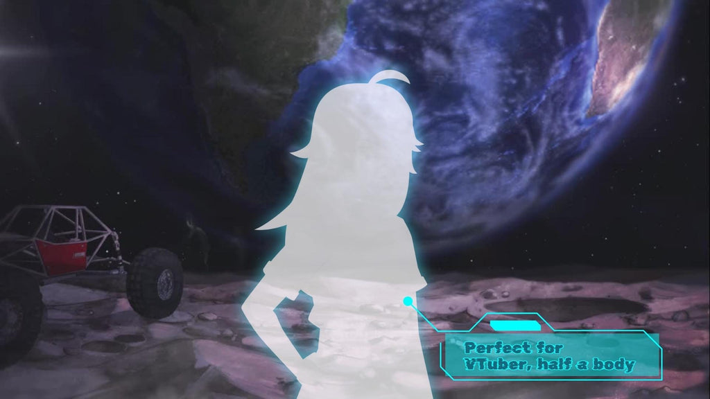 Animated background - Space moon, For VTubers & Streamers