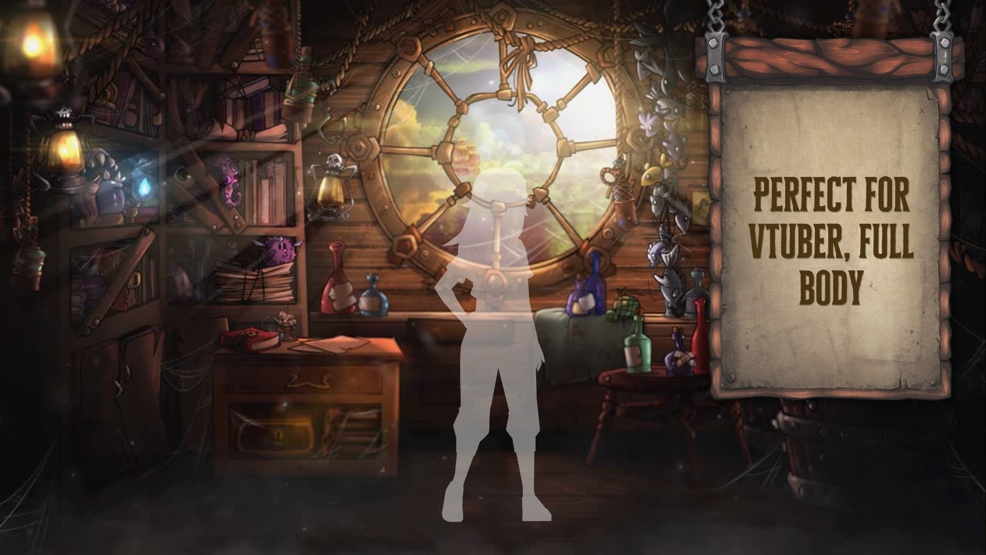 Animated Background - Pirate Captain's Cabin (For VTubers & Streamers)