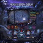 Dark Gothic Cemetery Animated Stream Overlay Pack | Twitch & VTuber | OBS Overlay