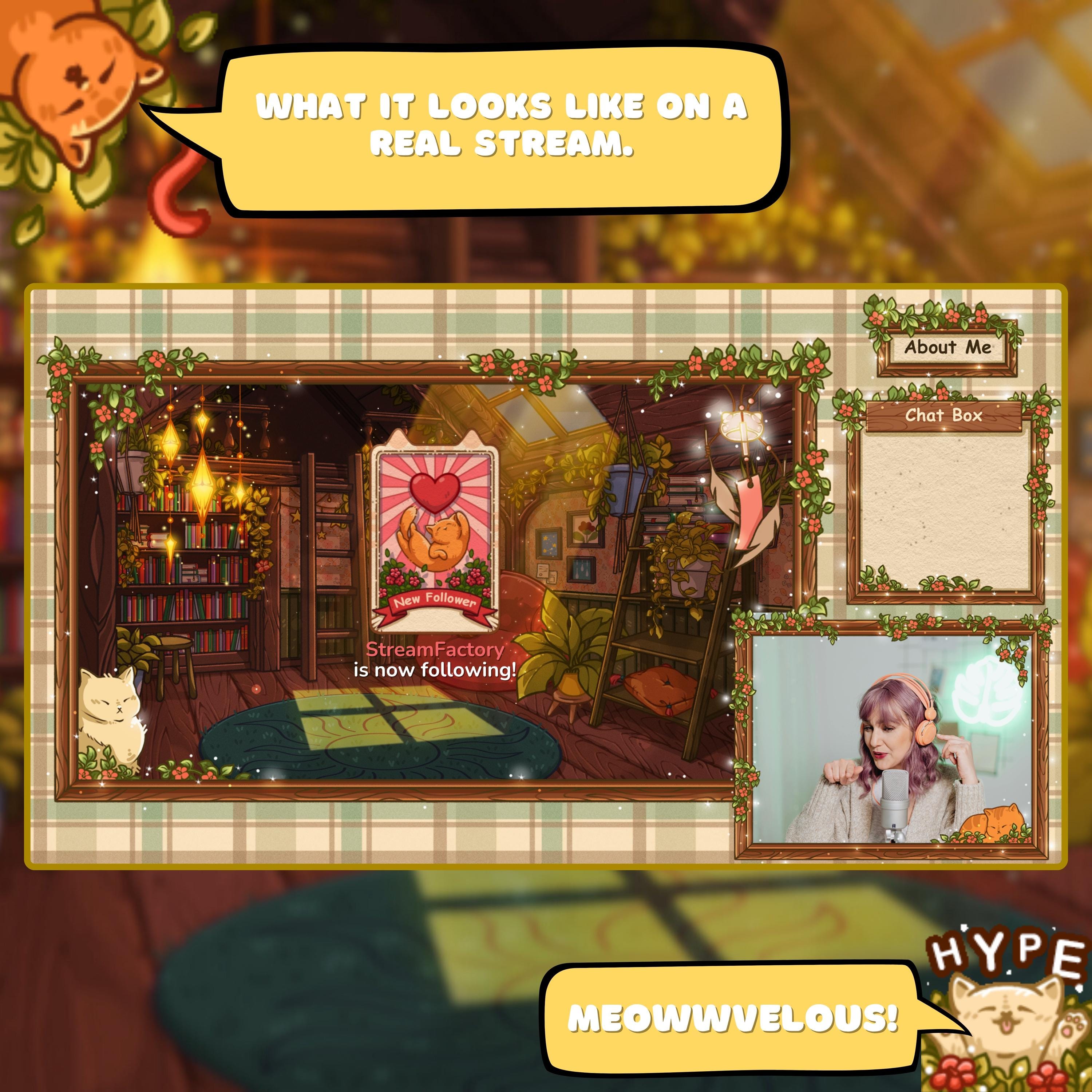 Animated Twitch Alerts Pack - Cozy Cats Tarot Cards