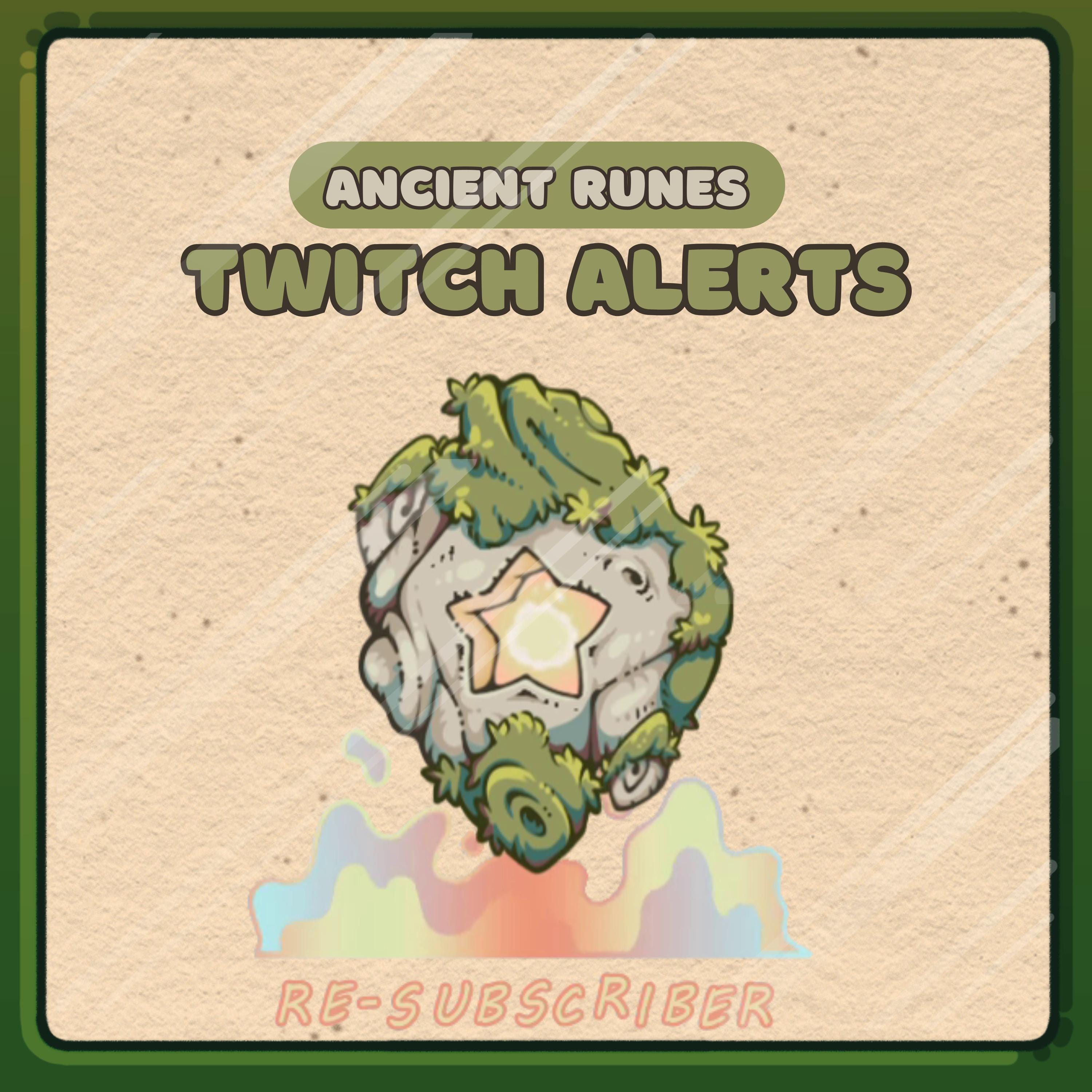 Animated Stream Alerts Pack in Magic Runes Theme