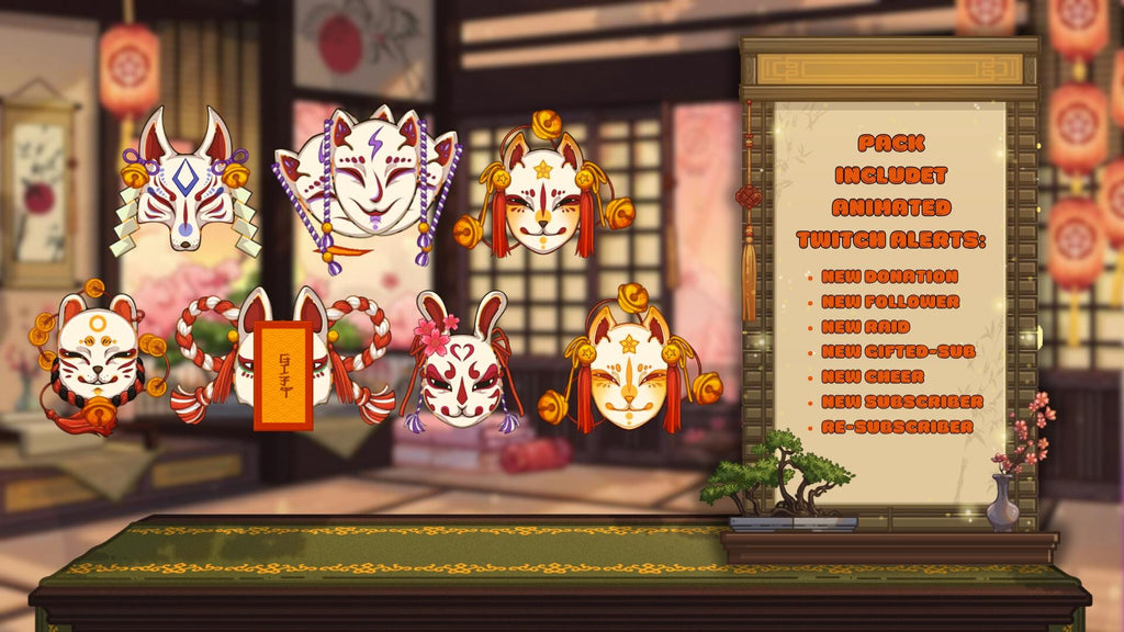 Animated Stream Overlay Boost Pack - Japanese Pink Sakura