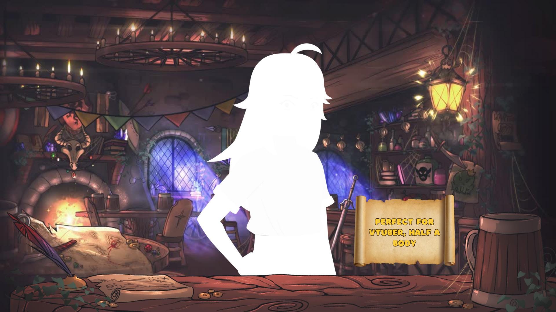 Animated Vtuber Background - Fantasy Medieval Tavern