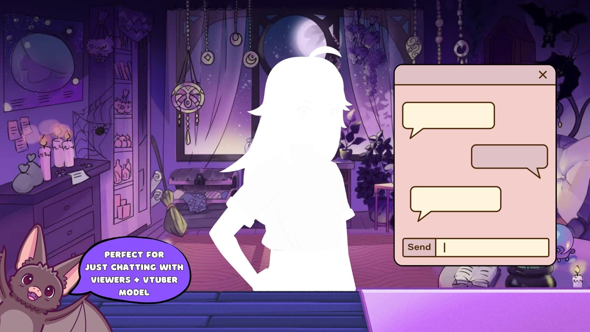 Animated background - Witch's Room | For VTubers & Streamers
