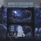 Animated background - Gothic Cemetery | For VTubers & Streamers