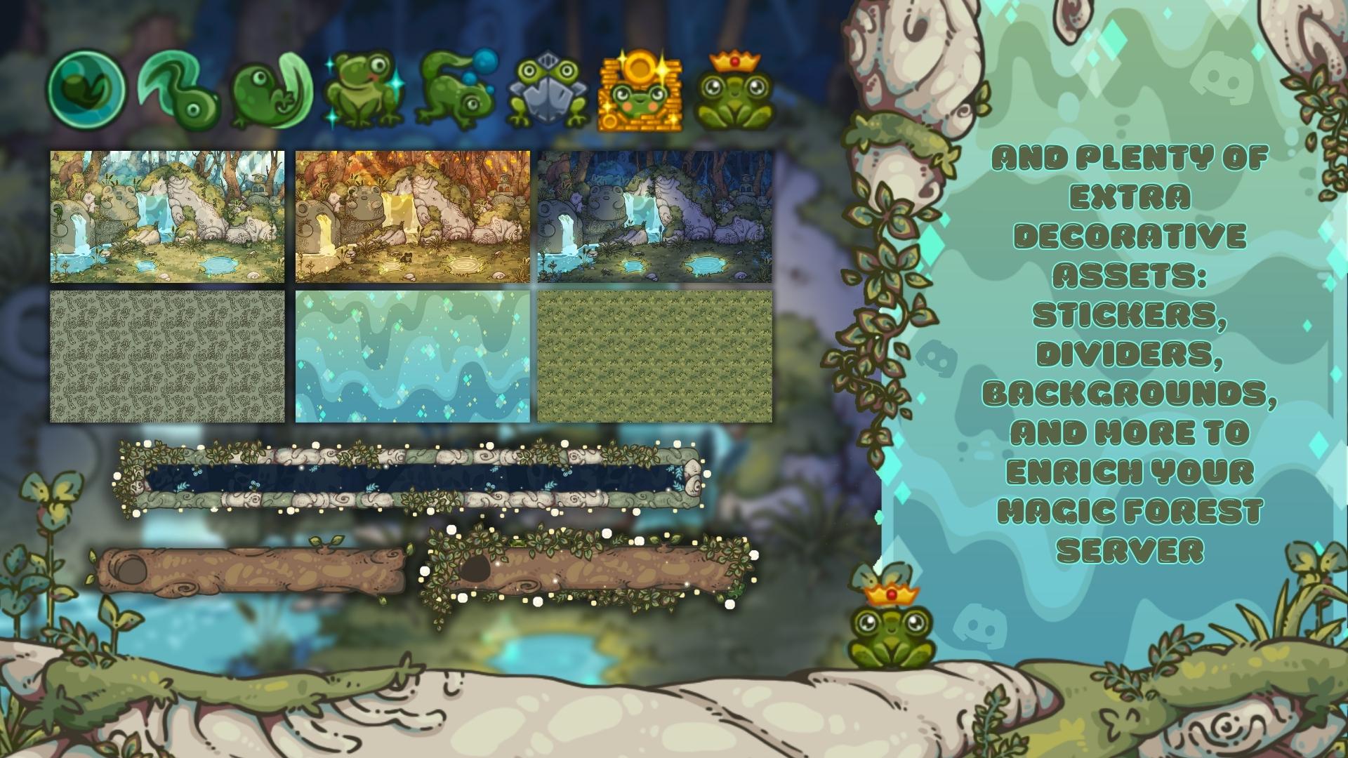 Discord Pack in Enhcanted Forest Theme: Icons, Banners, Dividers