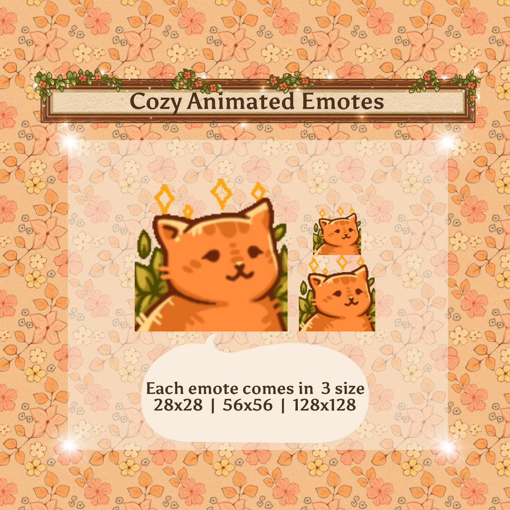 Animated Twitch & Discord Emotes - Cozy Cat Pack