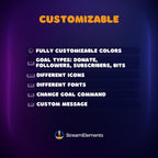 Customizable Twitch Goal Widget