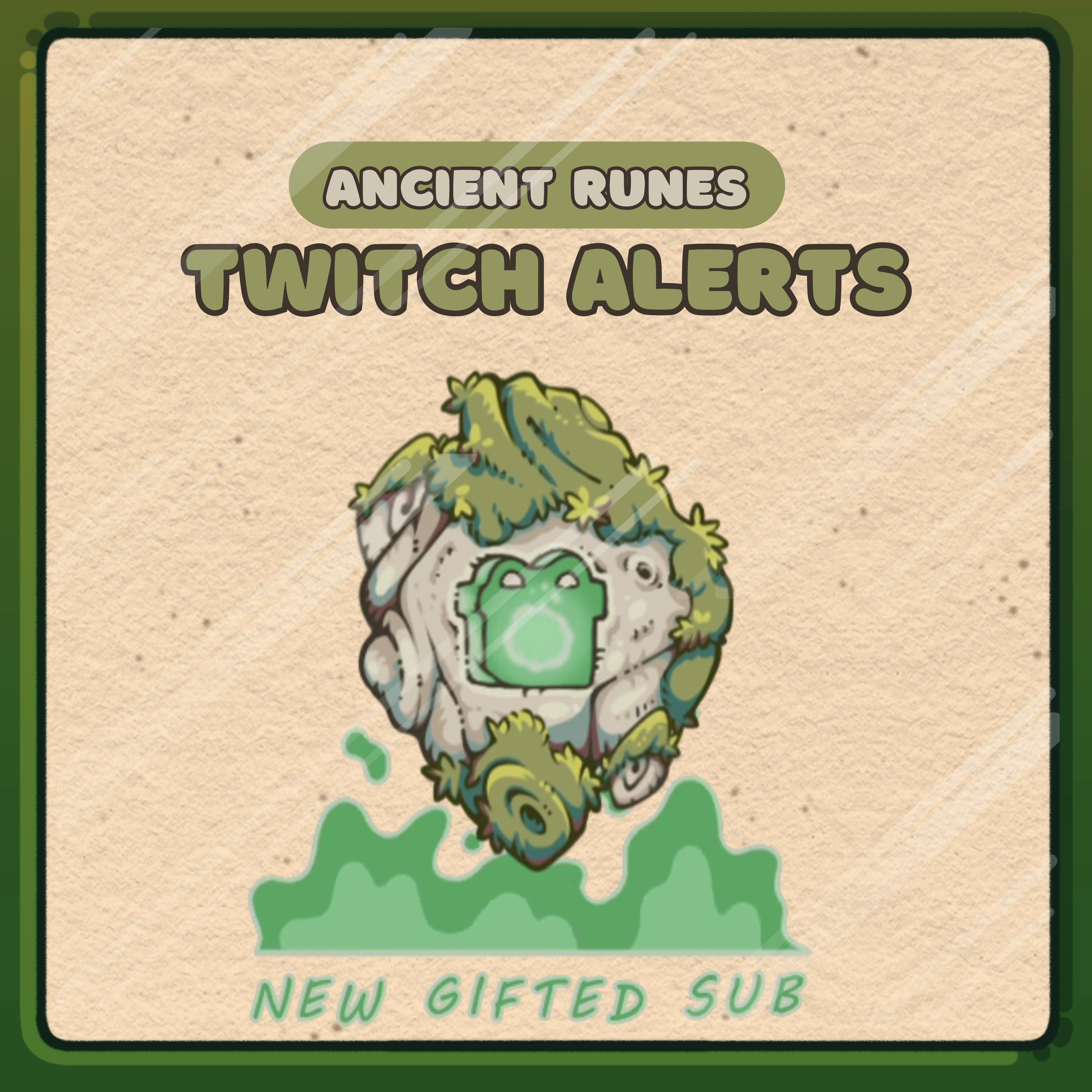 Animated Stream Alerts Pack in Magic Runes Theme