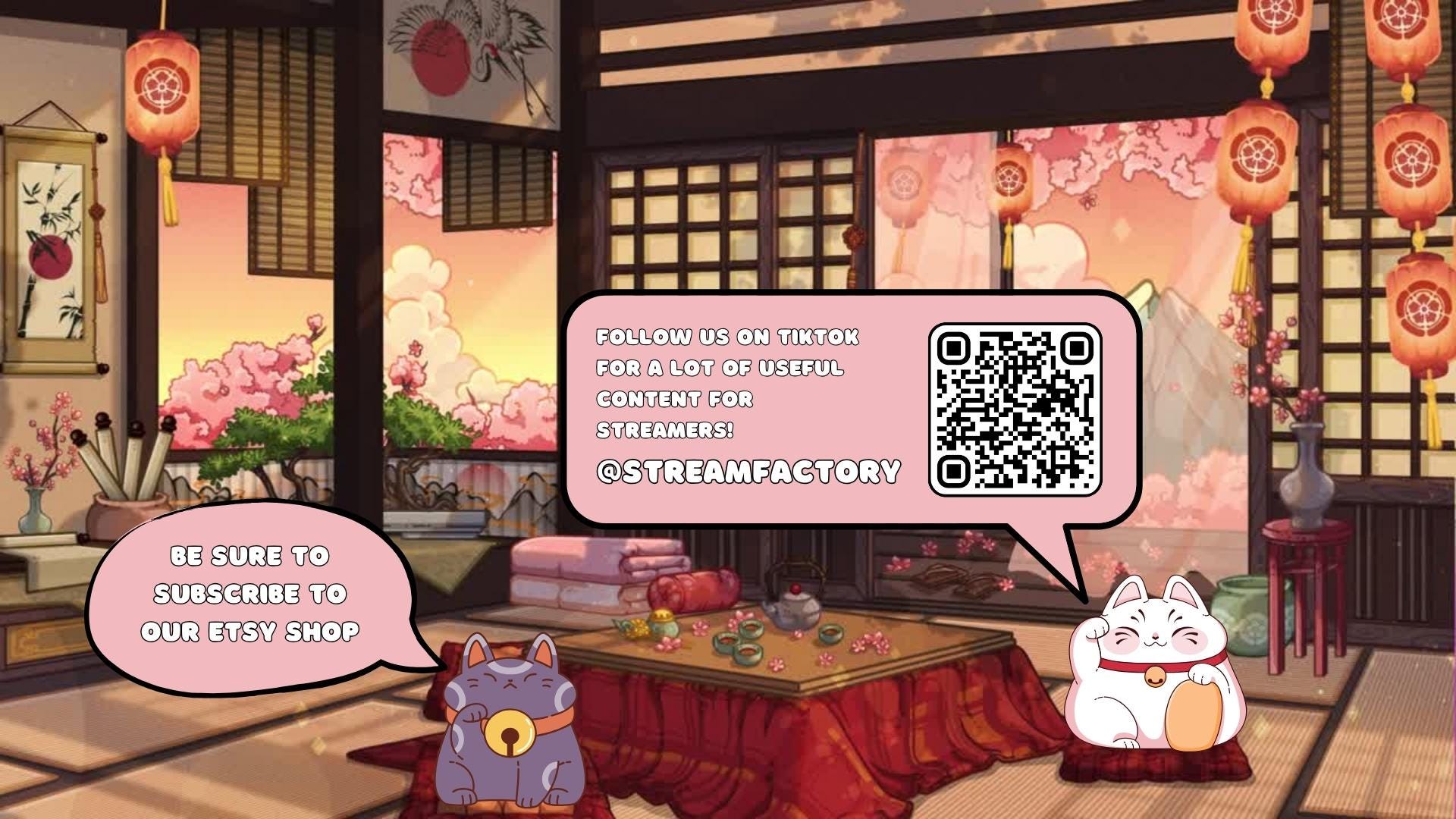 Animated background - Cozy Japanese Room | For VTubers & Streamers
