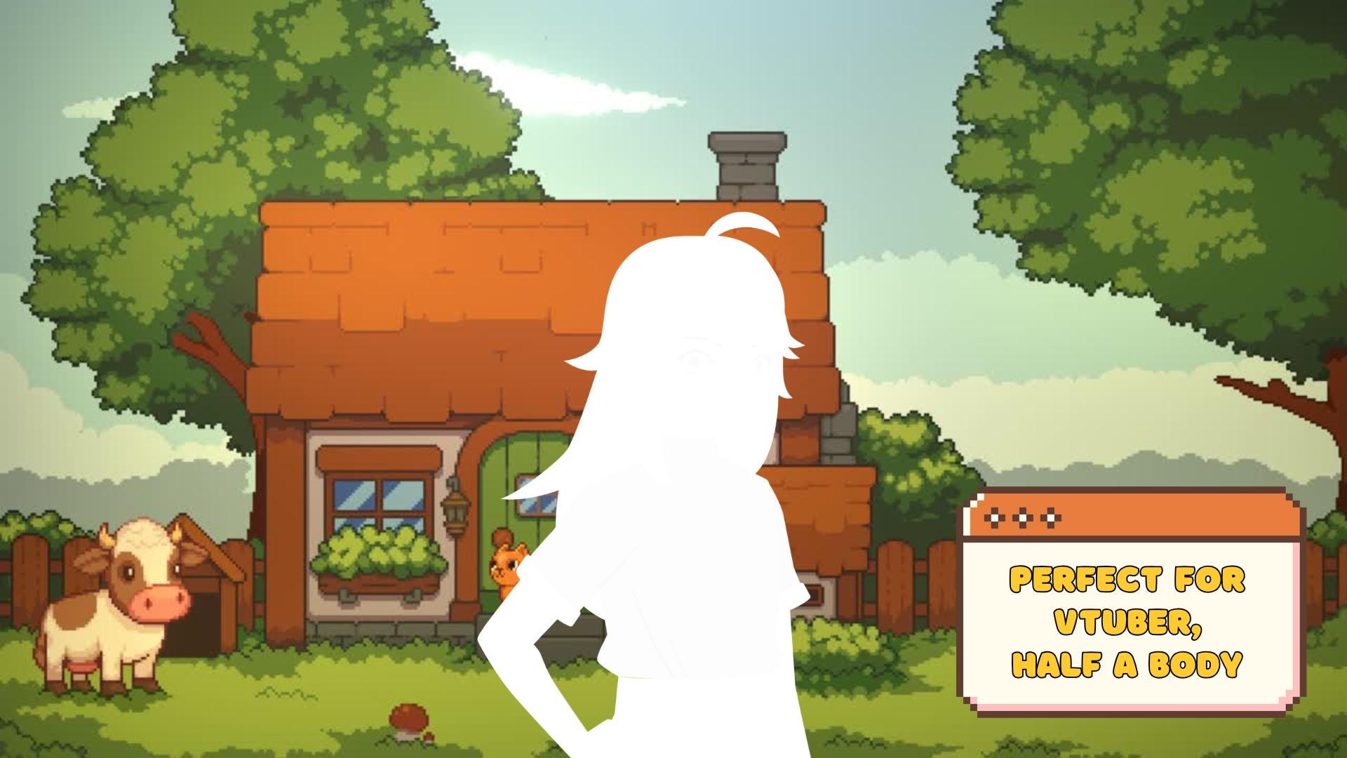 Animated background - Cozy Pixel Farm, For VTubers & Streamers