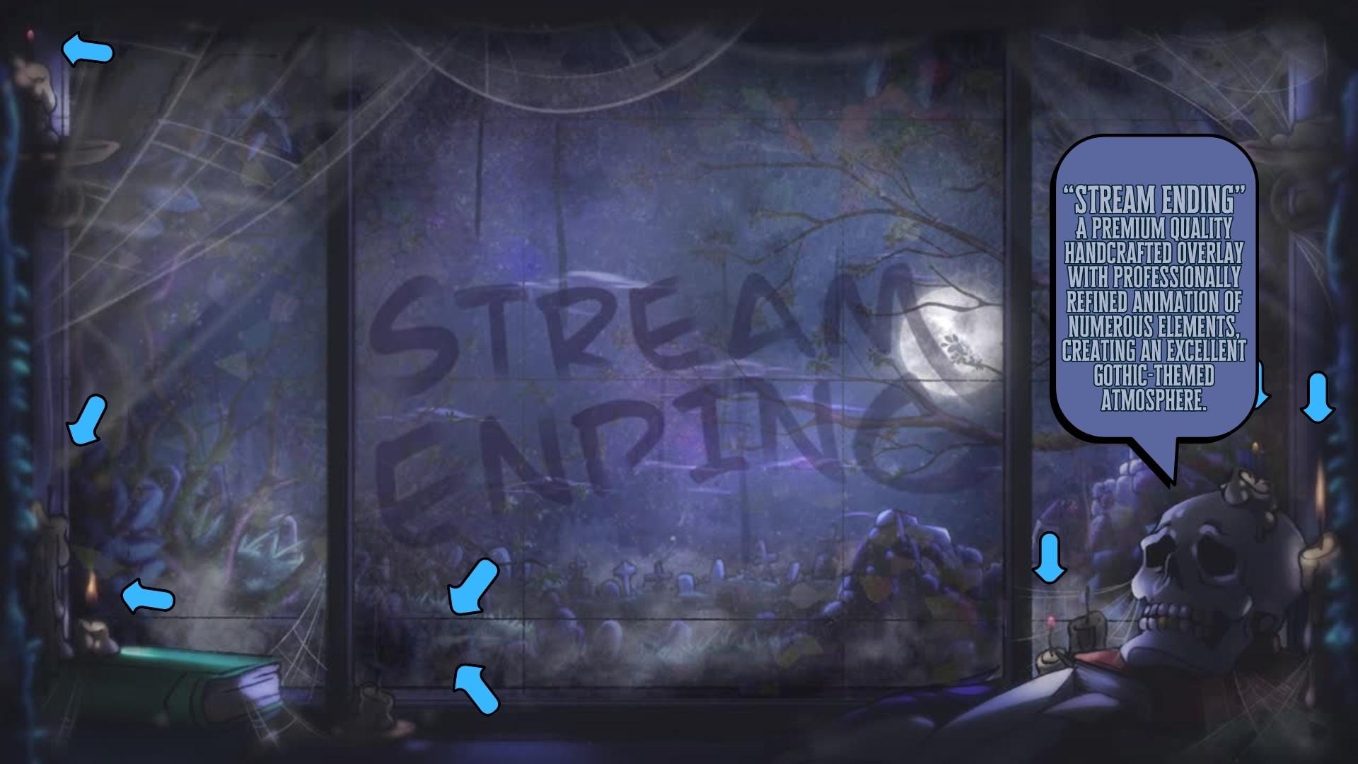 Animated Stream Screens in Gothic Cemetery Theme