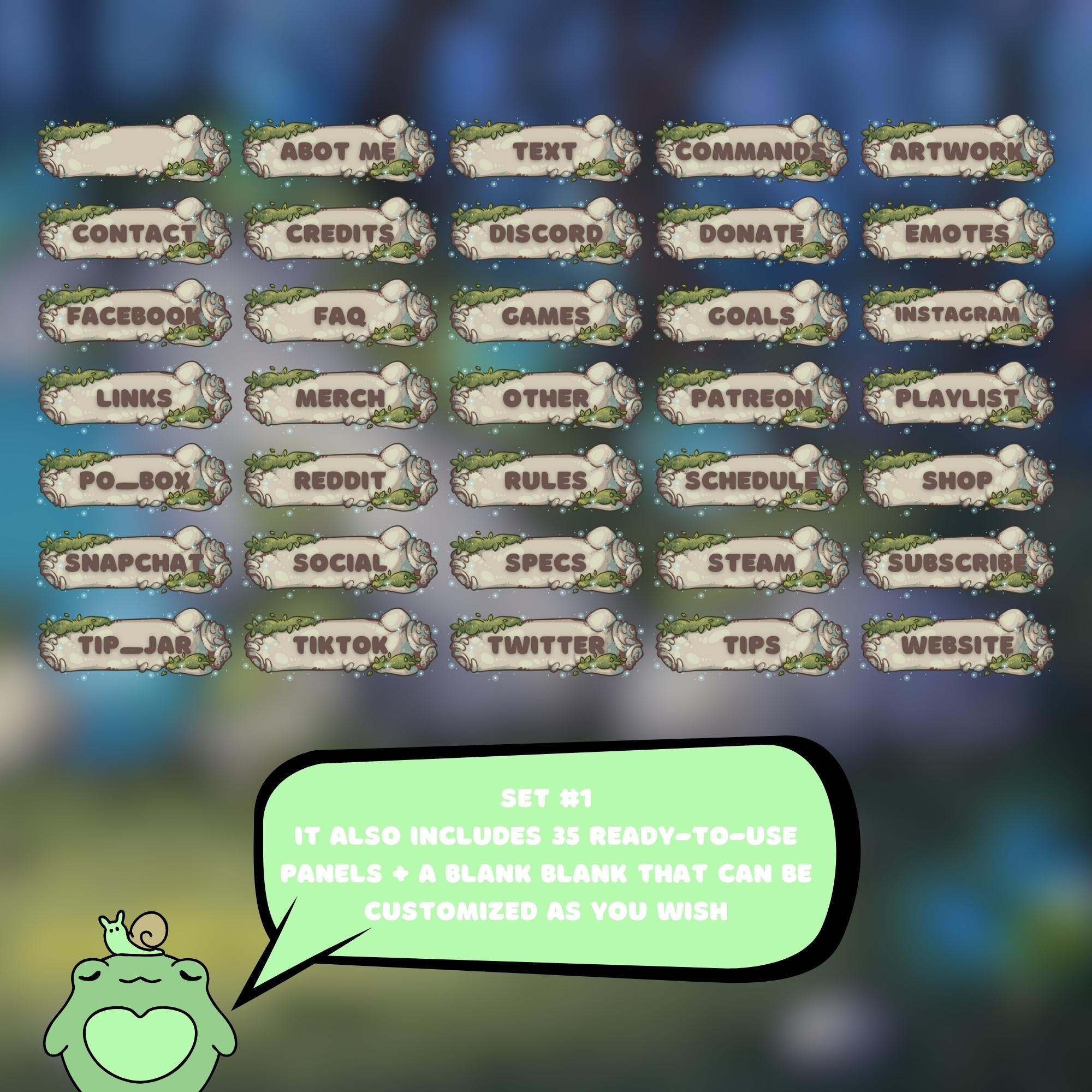 Twitch Panels & Banners – Enchanted Forest Theme | Custom Template