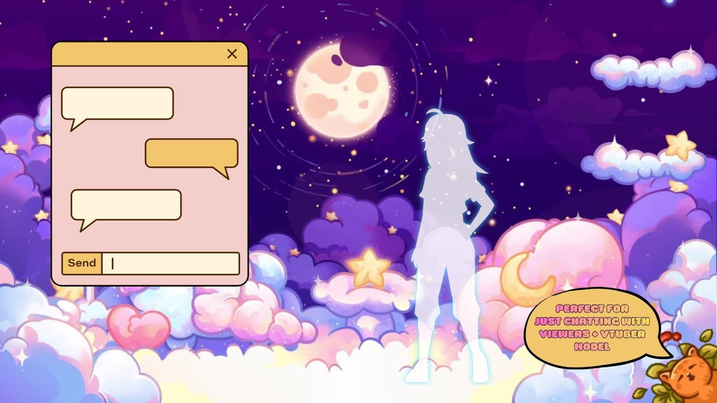 Animated background - Cozy Galaxy Room | For VTubers & Streamers