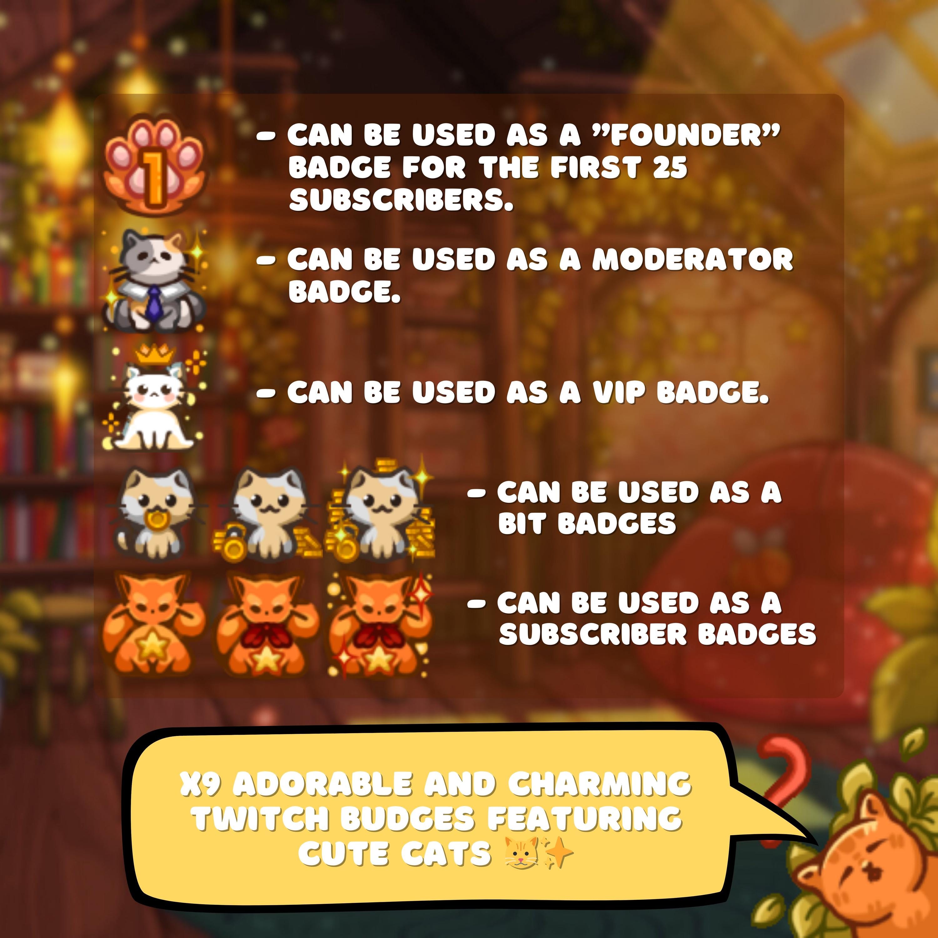 Twitch Badges: Cozy Cats