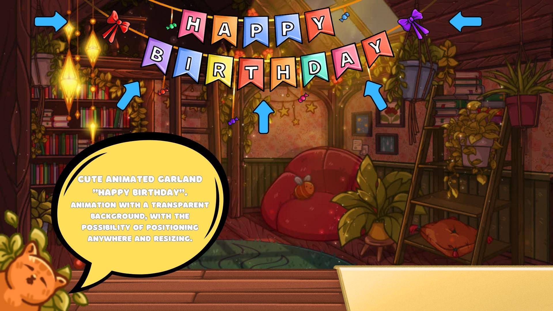 Animated Birthday Stream Decorations