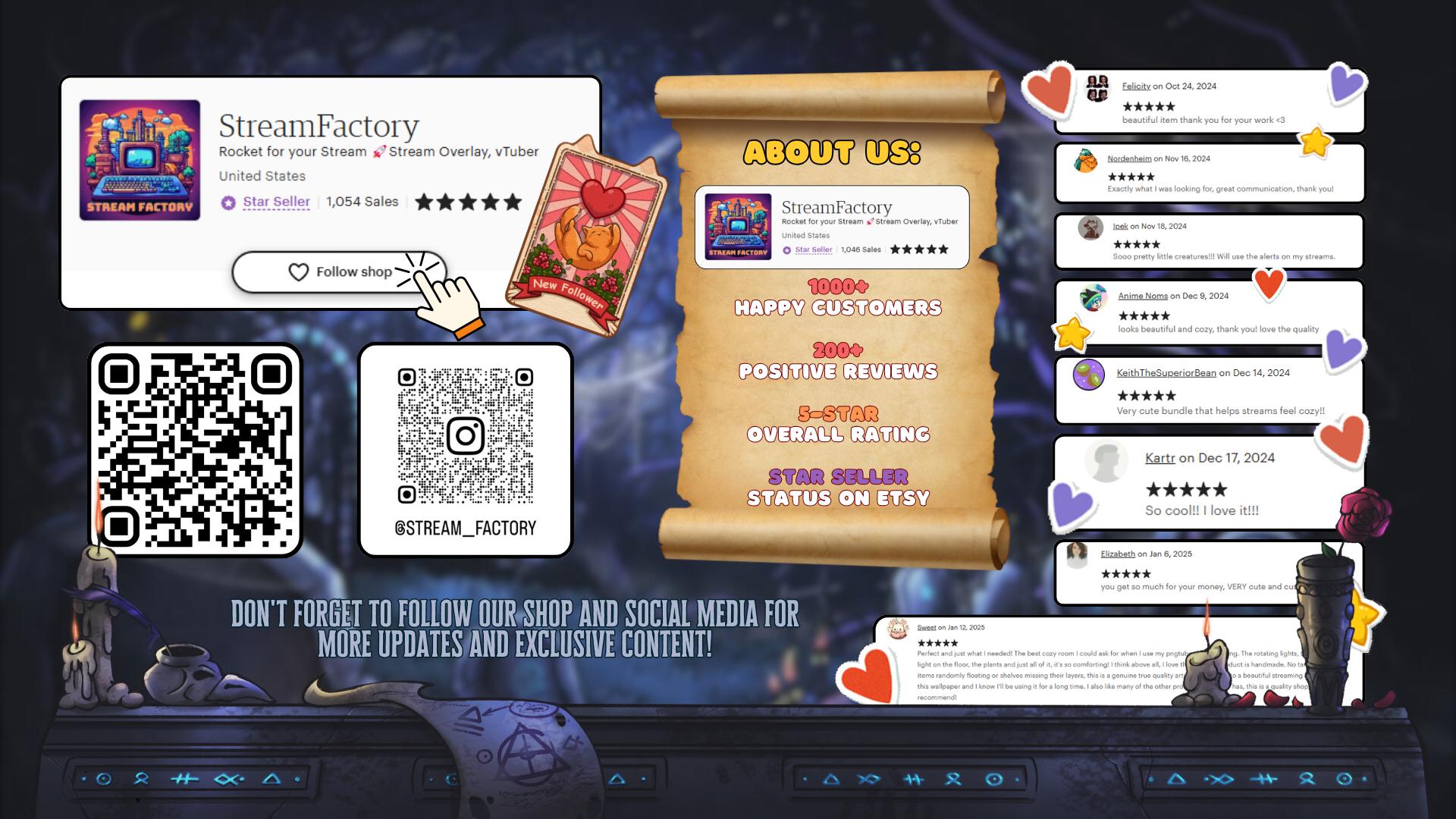 Twitch Panels Pack in Gothic Chemetery Theme