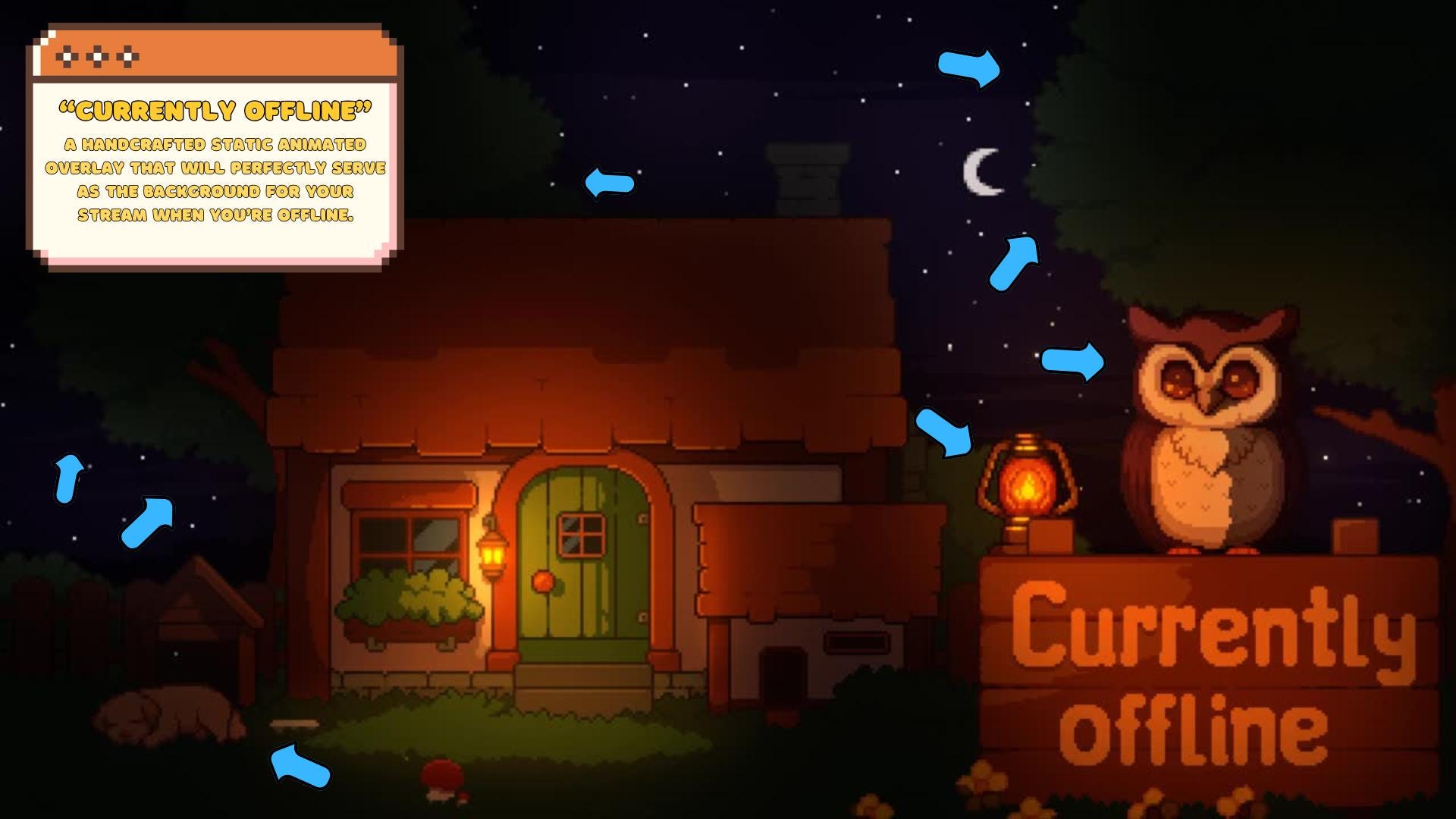 Animated Stream Screens Pack - Cozy Pixel Farm