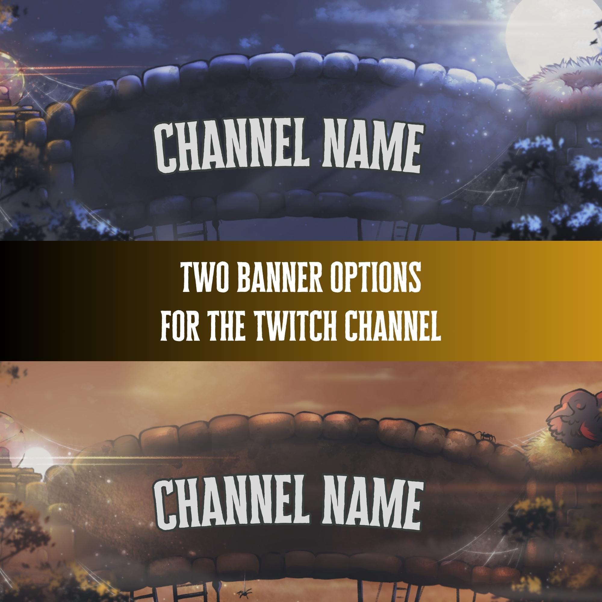 Twitch Panels Pack in Gothic Chemetery Theme