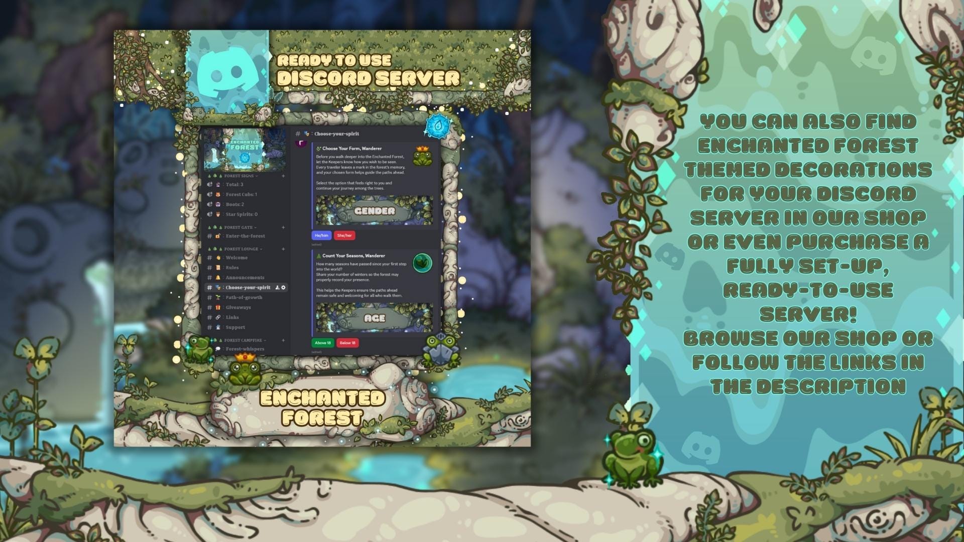 Enchanted Forest Discord Server Template – Cute Gaming & Roleplay Setup