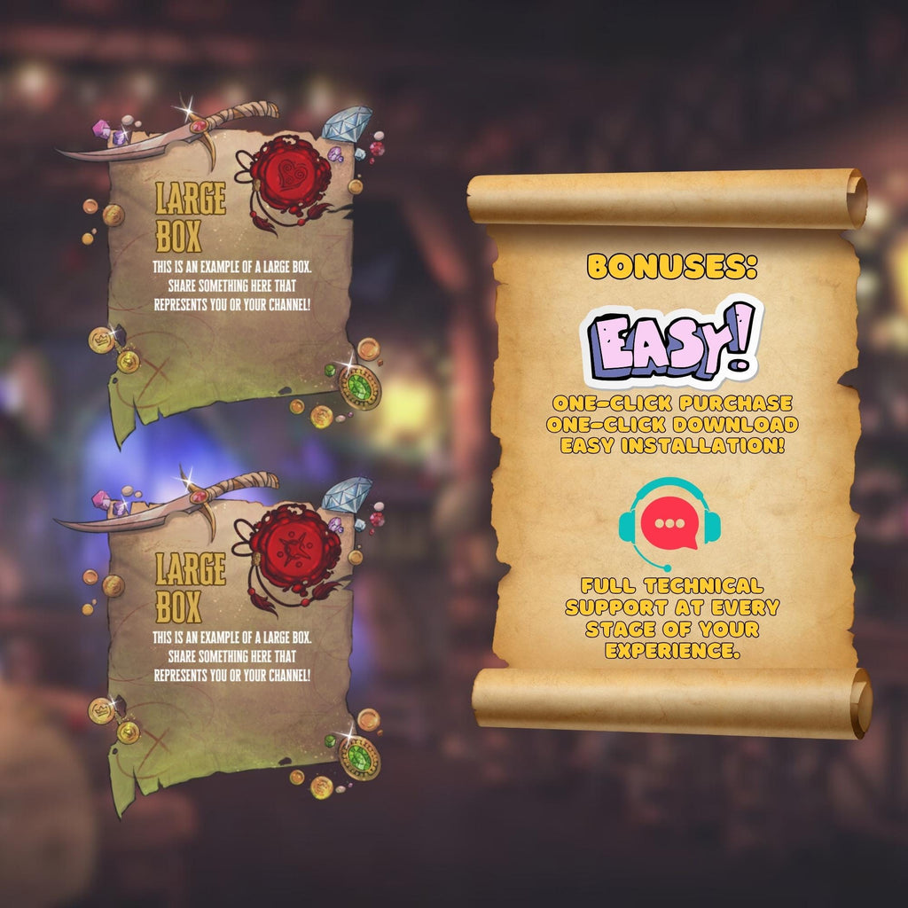Twitch Panels Pack - Medieval Fantasy Tavern Theme