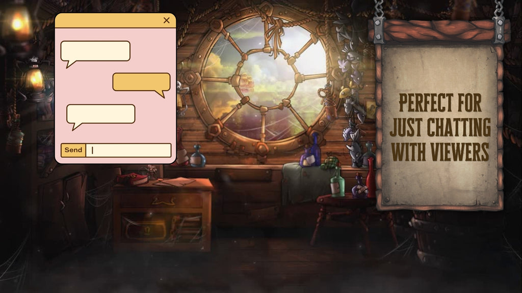 Animated Background - Pirate Captain's Cabin (For VTubers & Streamers)