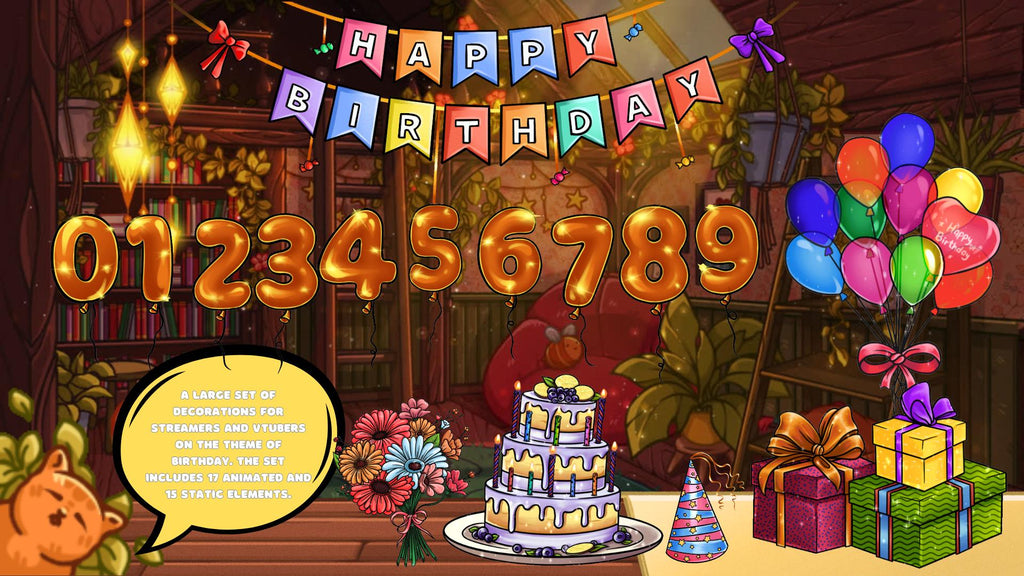 Animated Birthday Stream Decorations