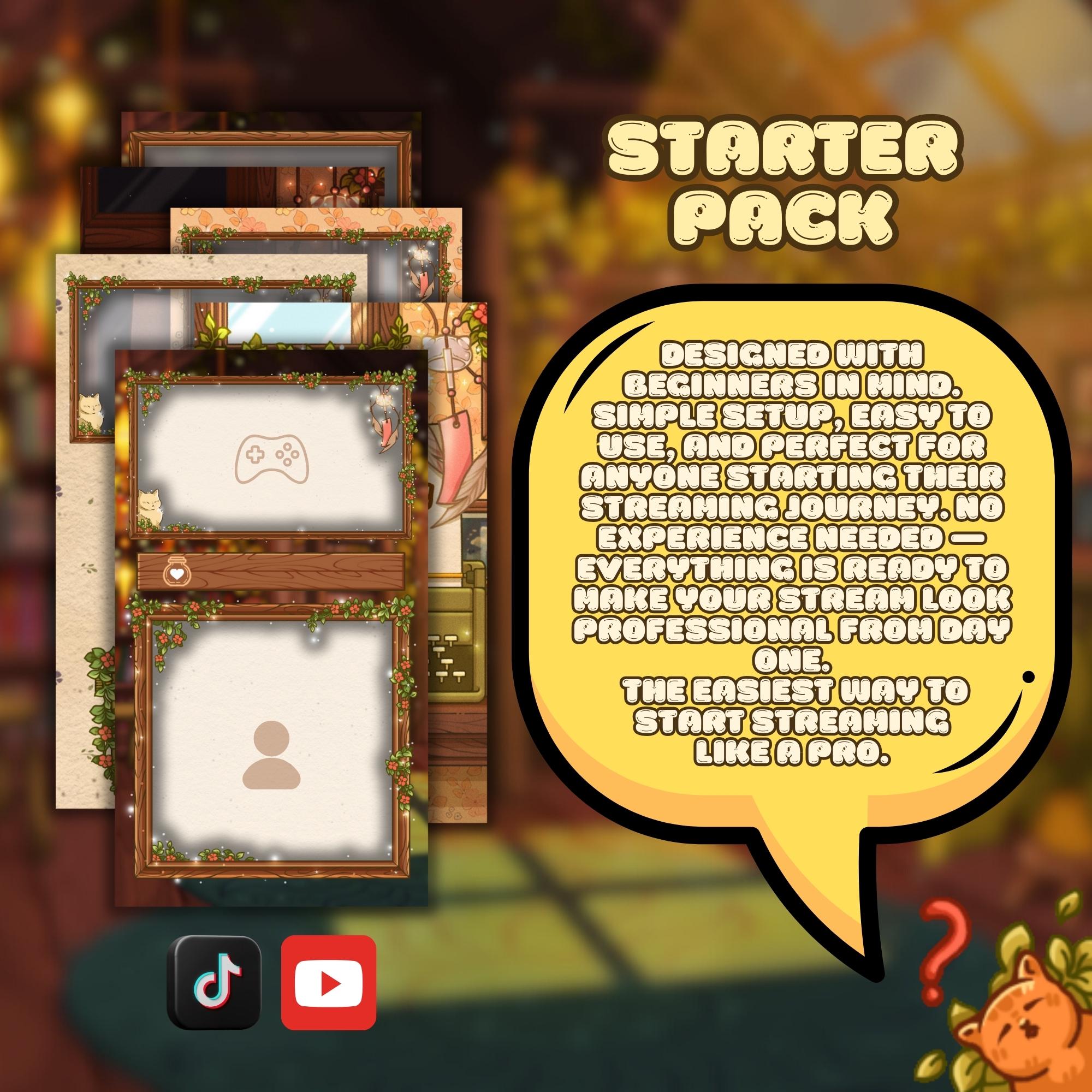 Vertical Stream Overlays – Cozy Cats Starter Pack for TikTok & YouTube