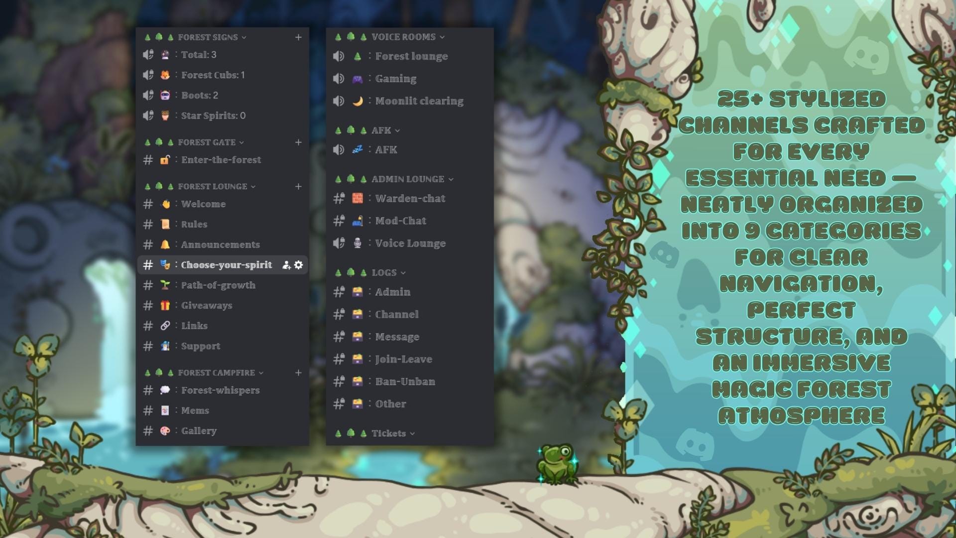 Enchanted Forest Discord Server Template – Cute Gaming & Roleplay Setup