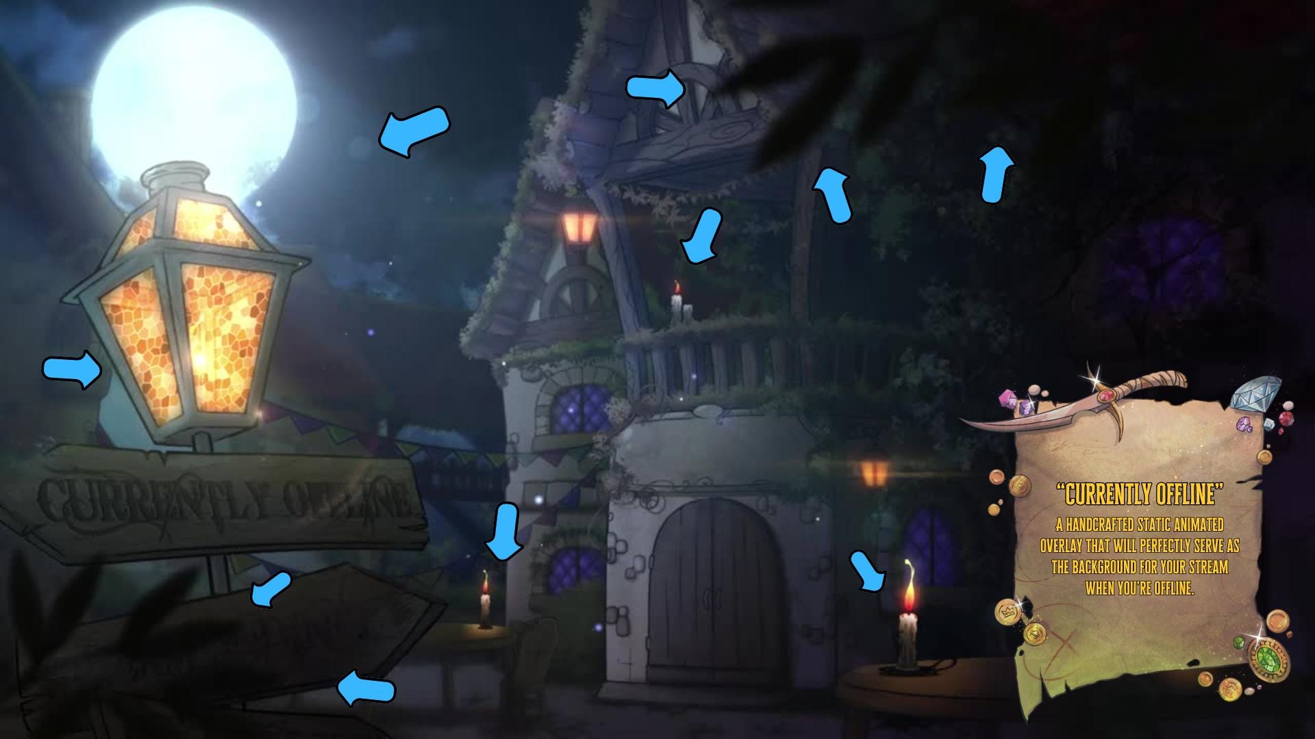 Animated Stream Screens in Medieval Fantasy Tavern Theme