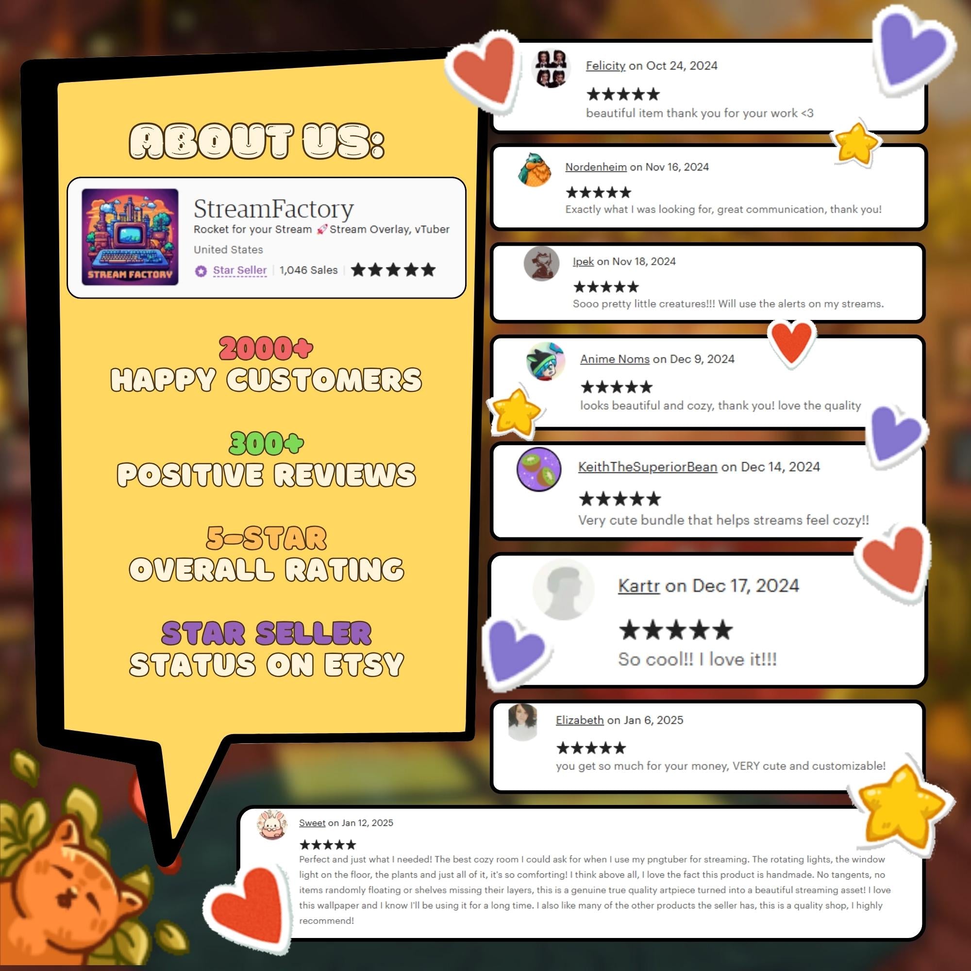 Vertical Stream Overlays – Cozy Cats Starter Pack for TikTok & YouTube