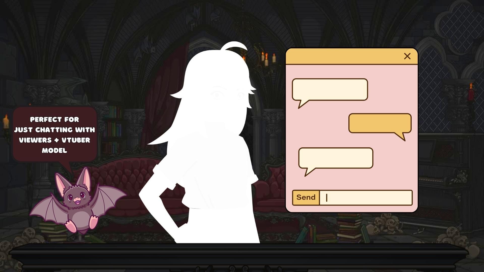 Animated background - Gothic Vampire Room | For VTubers & Streamers