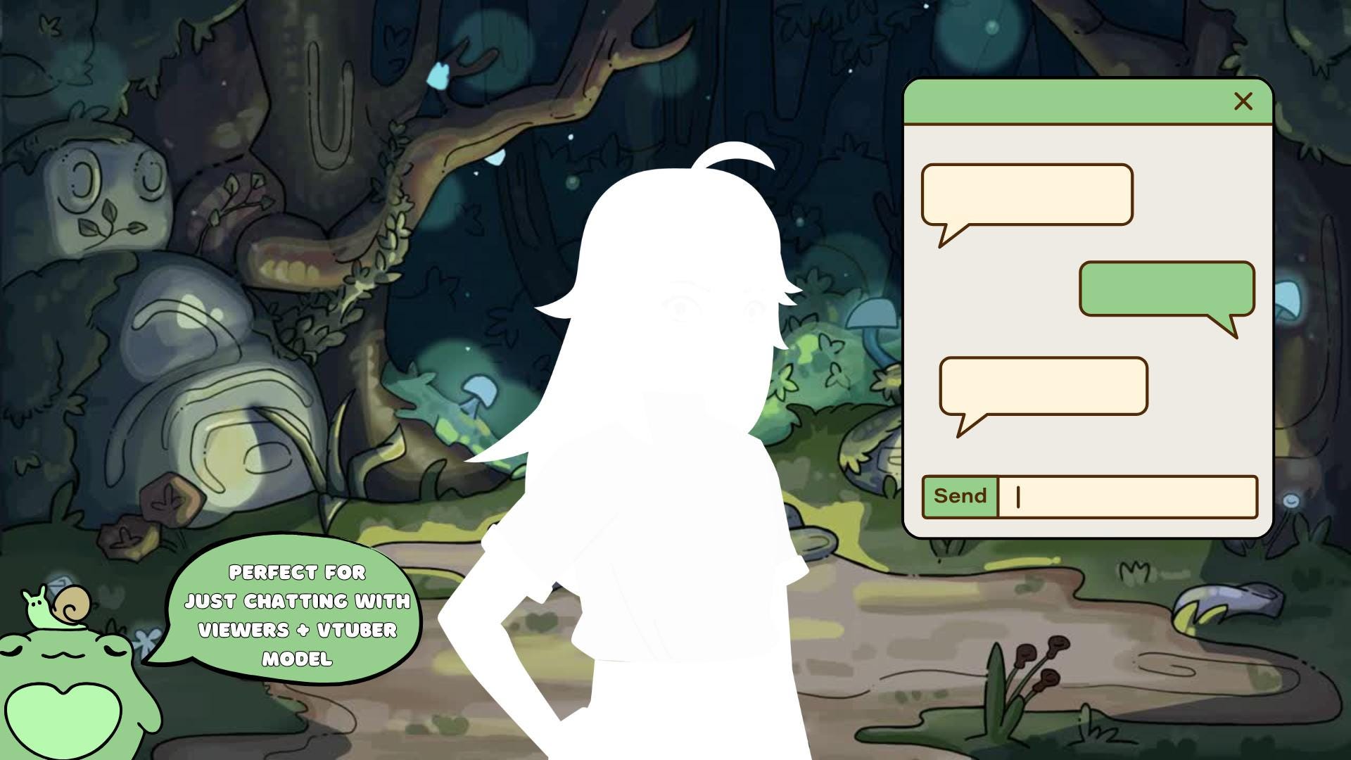 Animated background - campfire in the enchanted forest | For VTubers & Streamers