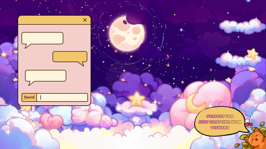 Animated background - Cozy Galaxy Room | For VTubers & Streamers