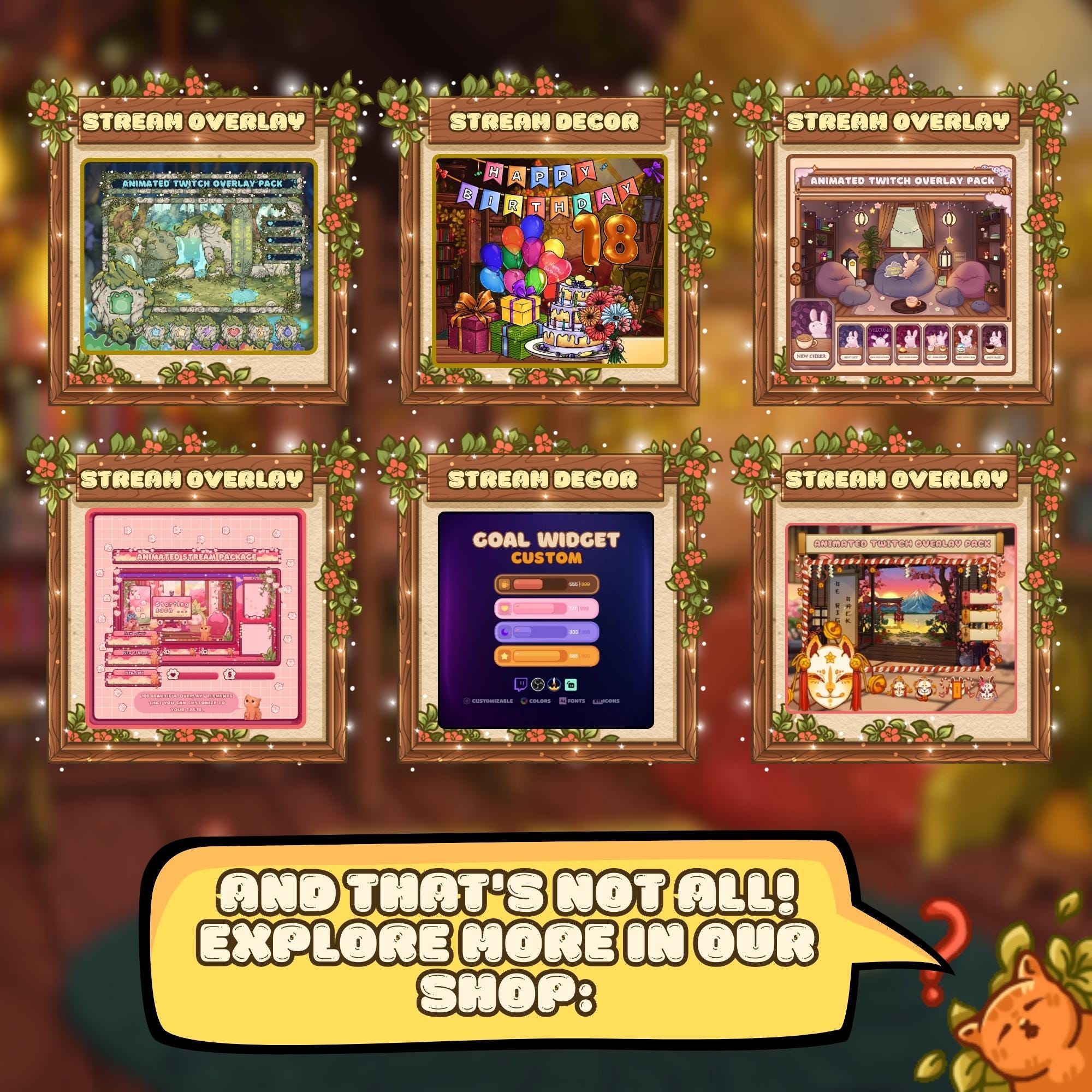 Vertical Stream Overlays – Cozy Cats Starter Pack for TikTok & YouTube