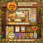 Ultimate Stream Overlay MASTERPACK - Cute Cats: All-In-One Stream Kit