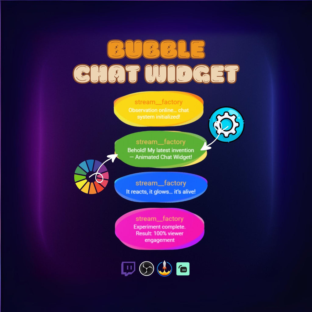 Animated Bubble Chat Widget - fully customizable in StreamElements