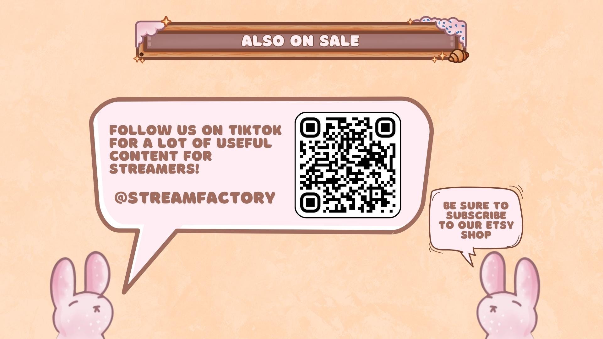Animated Stream Overlay Boost Pack: Coffee Bunny Theme