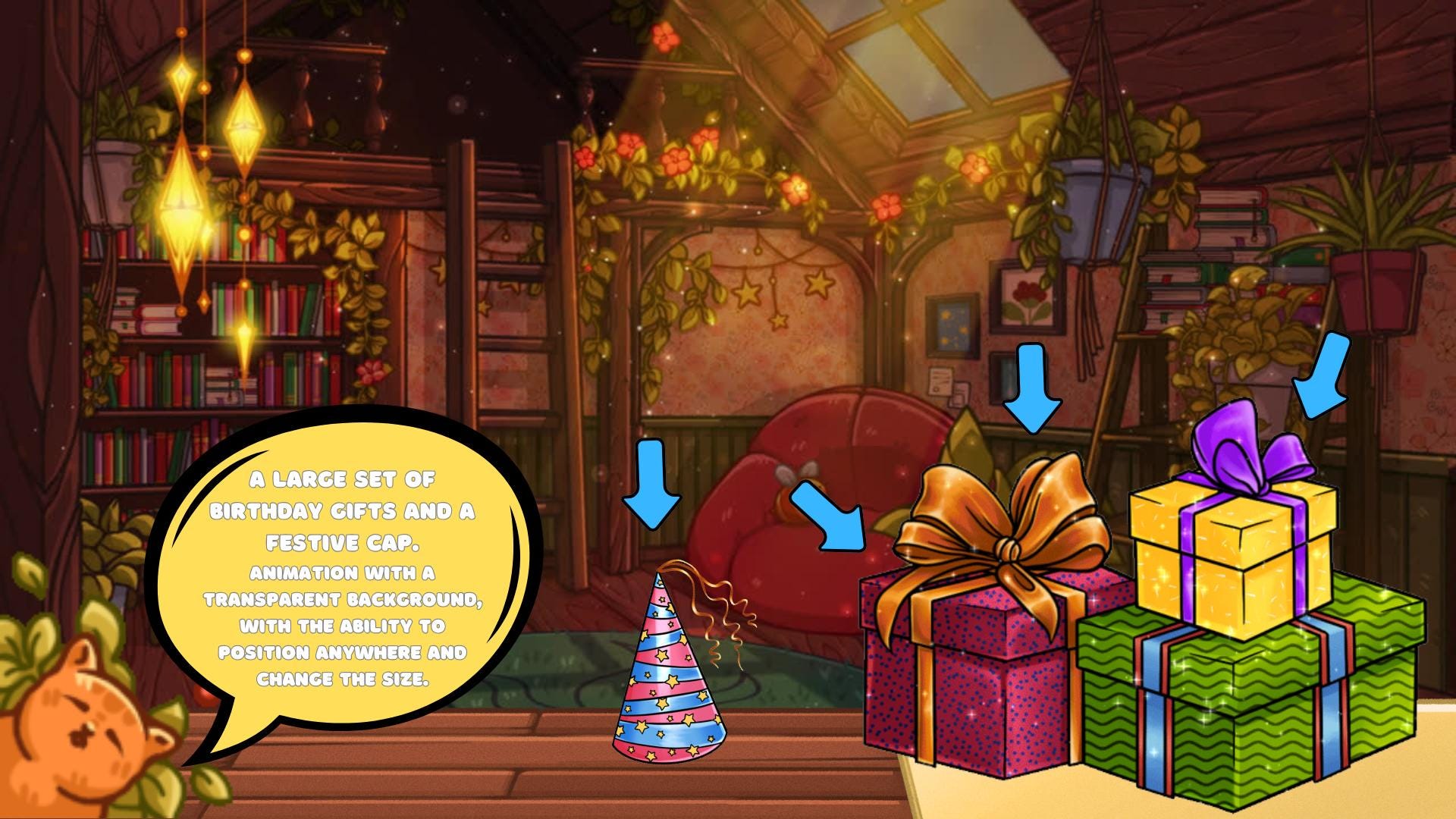 Animated Birthday Stream Decorations