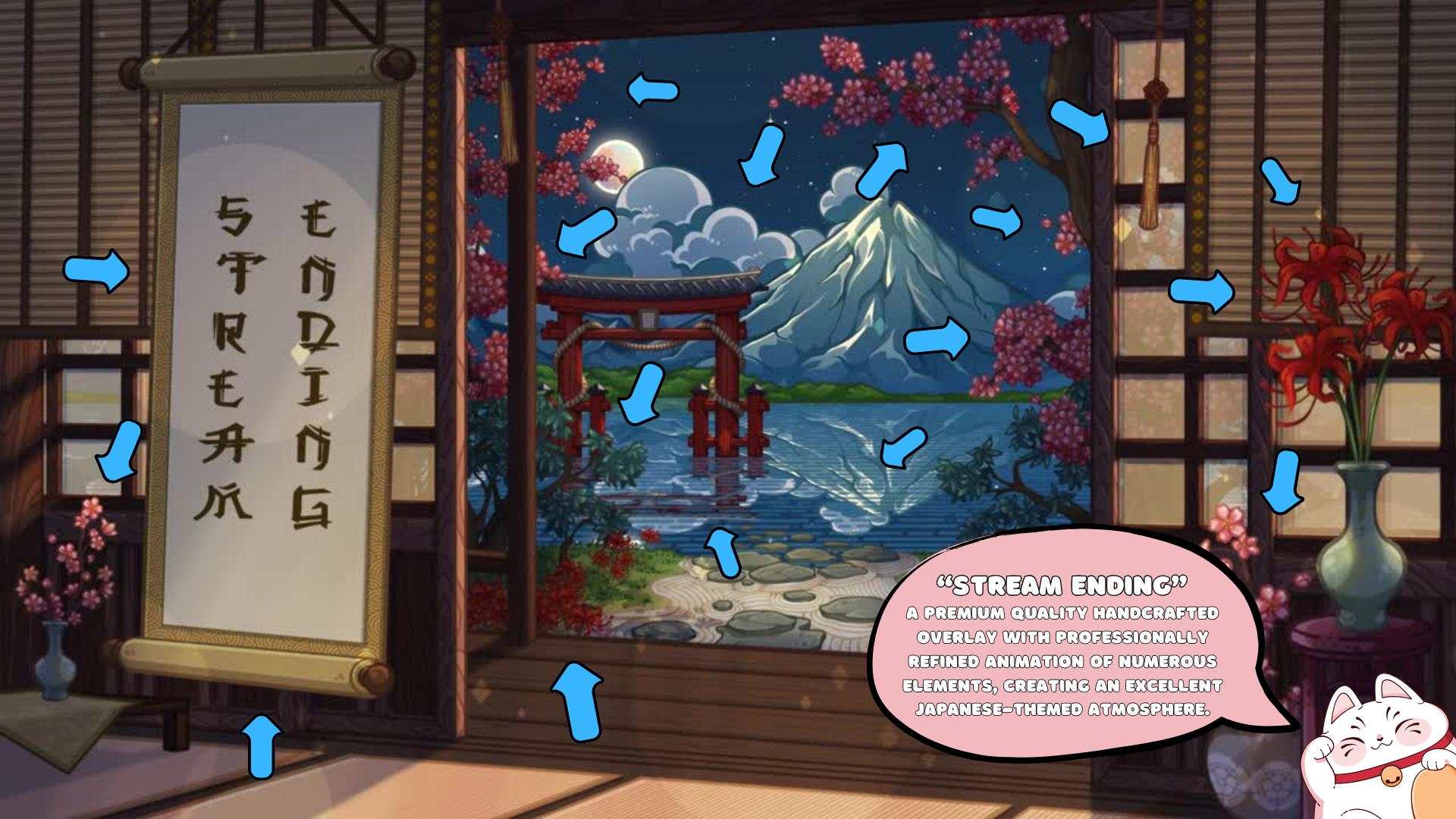 Animated Stream Screens in Japanese Theme