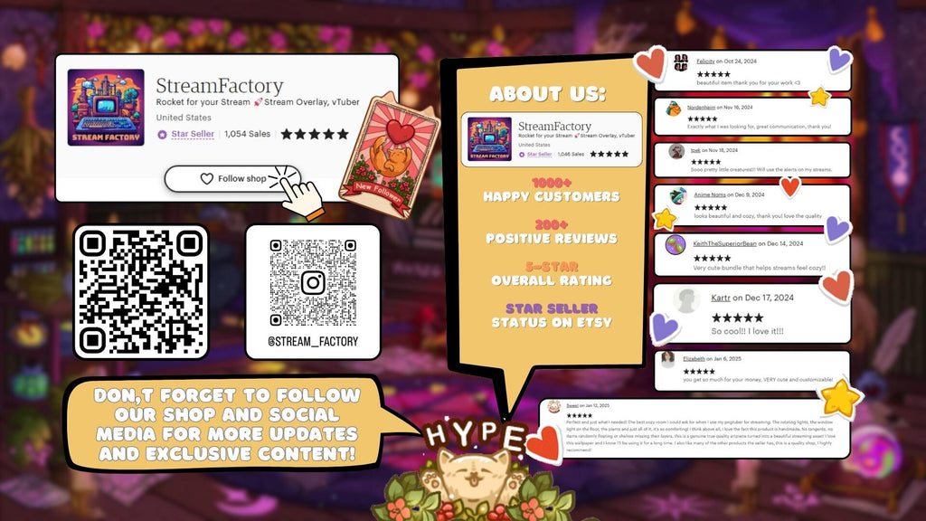Animated Stream Screens in Cozy Witch Room Theme