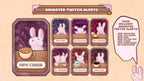 Animated Stream Overlay Boost Pack: Coffee Bunny Theme