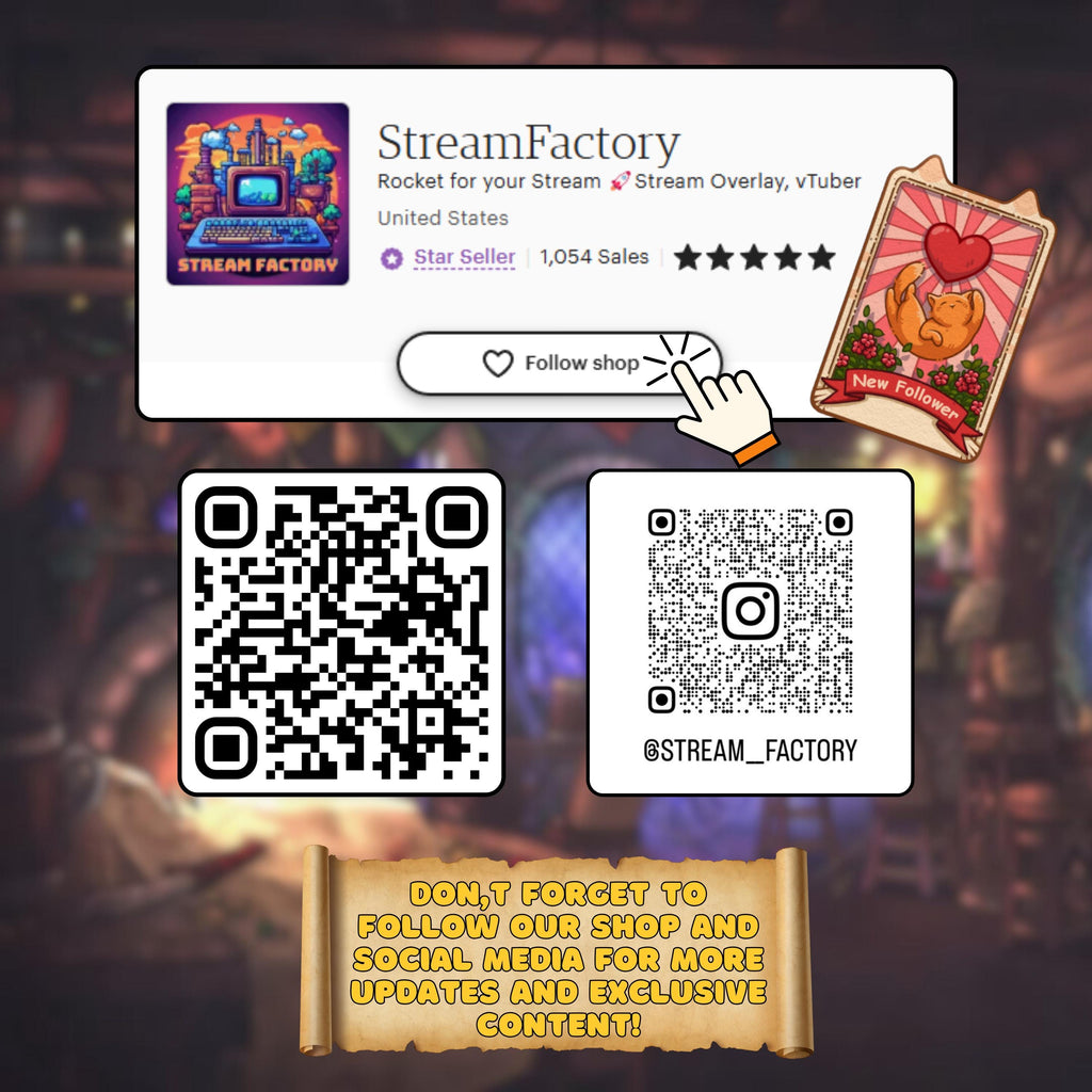 Animated Stream Alerts Pack in Medieval Fantasy Tavern Theme