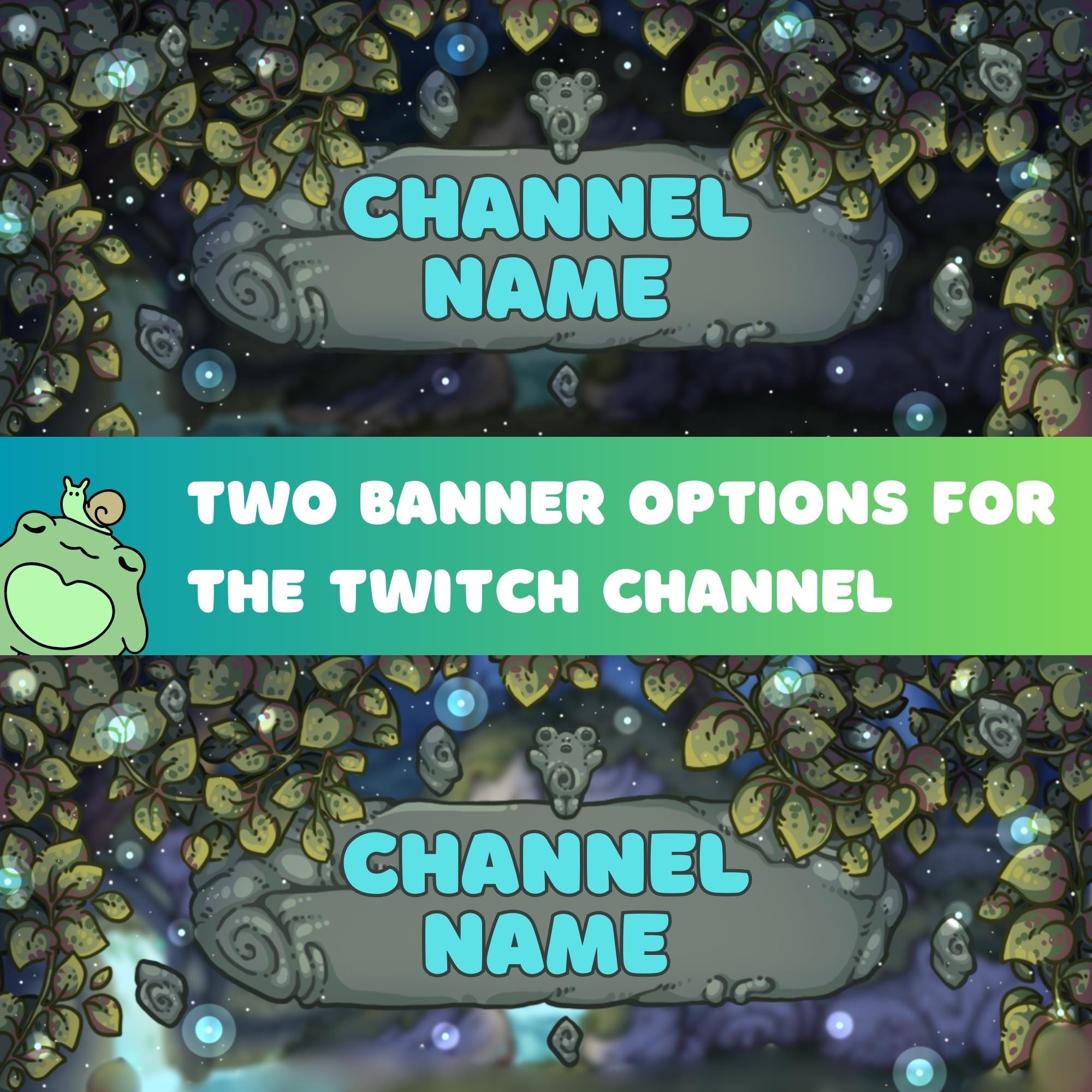 Twitch Panels & Banners – Enchanted Forest Theme | Custom Template