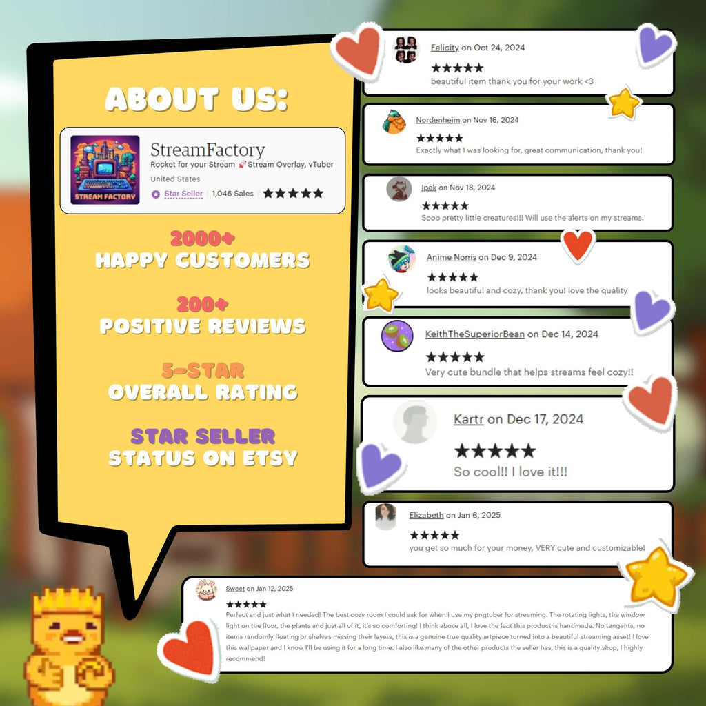 Twitch Panels & Banners –  Cozy Pixel Farm Theme | Custom Template