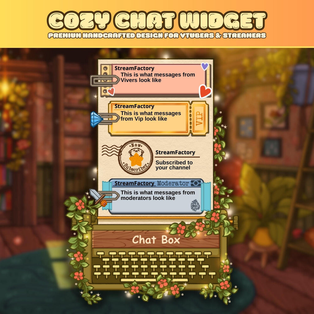 Twitch Chat Widget – Cute Typewriter